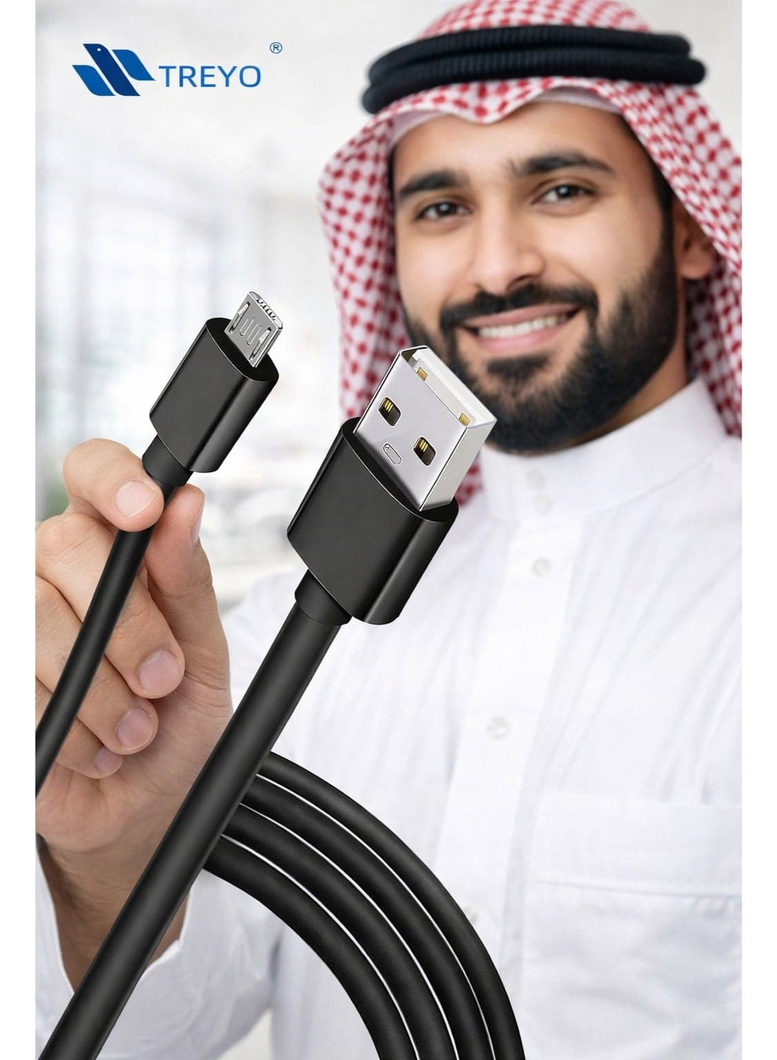 Fast Charging Micro USB Cable for PS4 Controller, Durable USB Charger Cord for Micro USB Devices – Tangle-Free, Long-Lasting