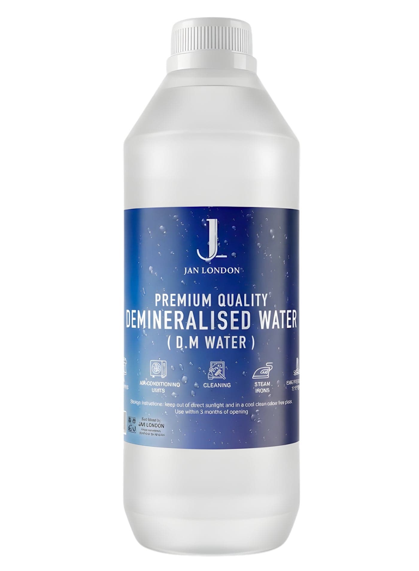 Demineralized Water: Premium Quality Demineralised Solution for Cosmetics, Irons, Steam Cleaners, Car Batteries, Radiators, Cleaning, and Aquariums - 1 Liter