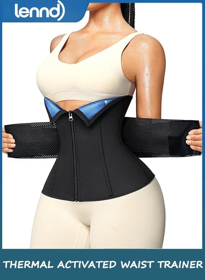 Waist Trainer for Women and Men - Waist Cincher Trimmer - Slimming Body Shaper Belt - Sport Girdle Belt
