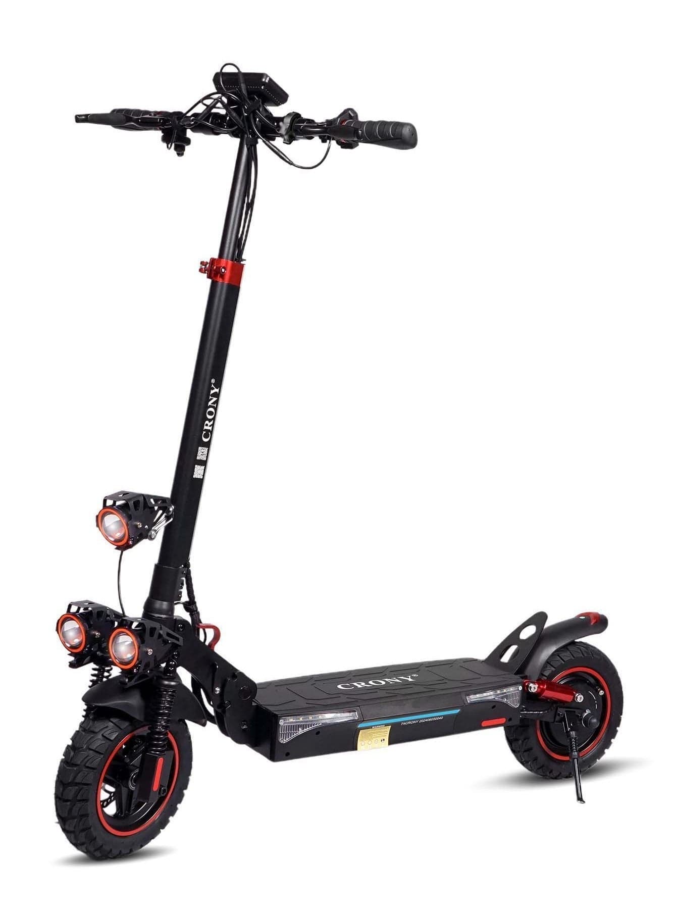 T4 E-Scooter 2000W Motor, Max Speed 70km/h, 10"Off-Road Tires,48v/13ah Dual Suspension/Hydraulic Disc Brakes E-Bike, Triple Led Headlamps, App-Connected Smart Lock,All-Terrain, Easy Foldable, Portable Commuter Electric Scooter For Adults & Kids, 25kg Aluminum Frame 120kg Load Skateboard, Urban Mobility tool,No Seat