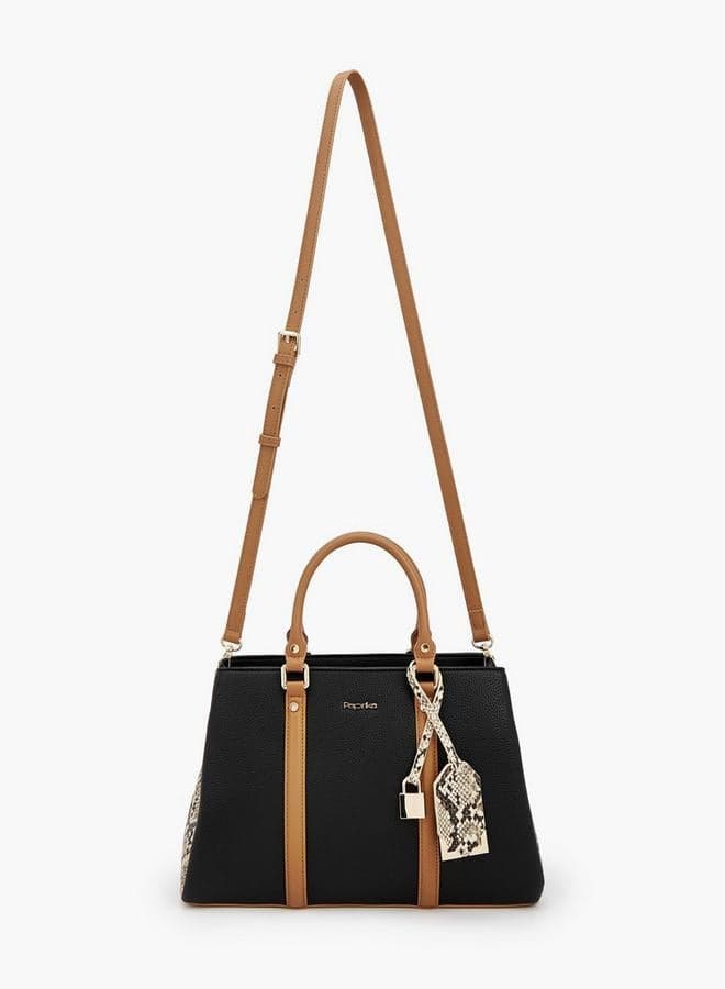 Animal Print Tote Bag With Double Handles