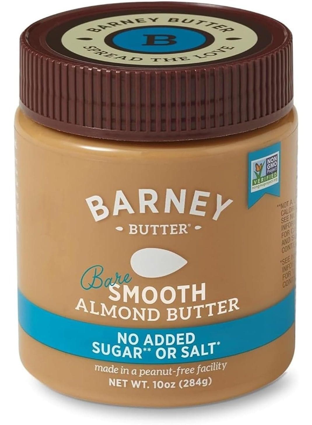 Barney Butter Almond Butter Bare Smooth No Added Sugar or Salt, Skin-Free Almonds 10oz (284g)