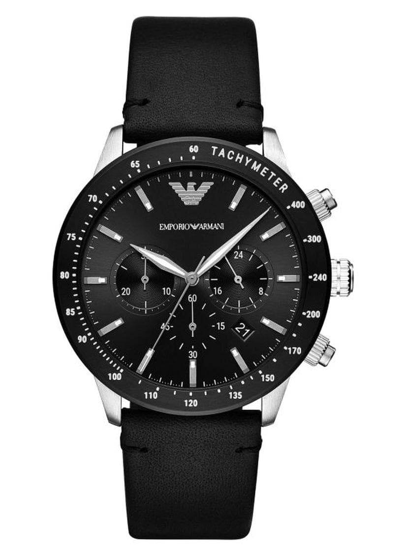 Men Water Resistant Chronograph Watch AR11243 - 43 mm - Black