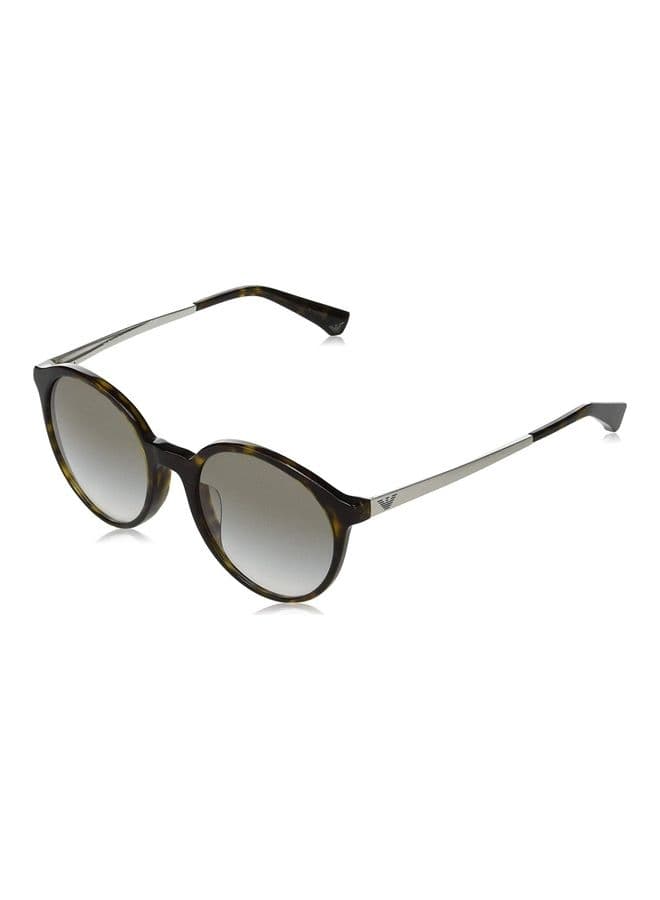 Unisex Round Sunglasses EA4134F 50268E - Lens Size: 53mm - Havana