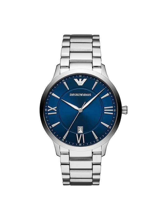 Men Stainless Steel Analog Watch AR11227 - 43 mm - Silver