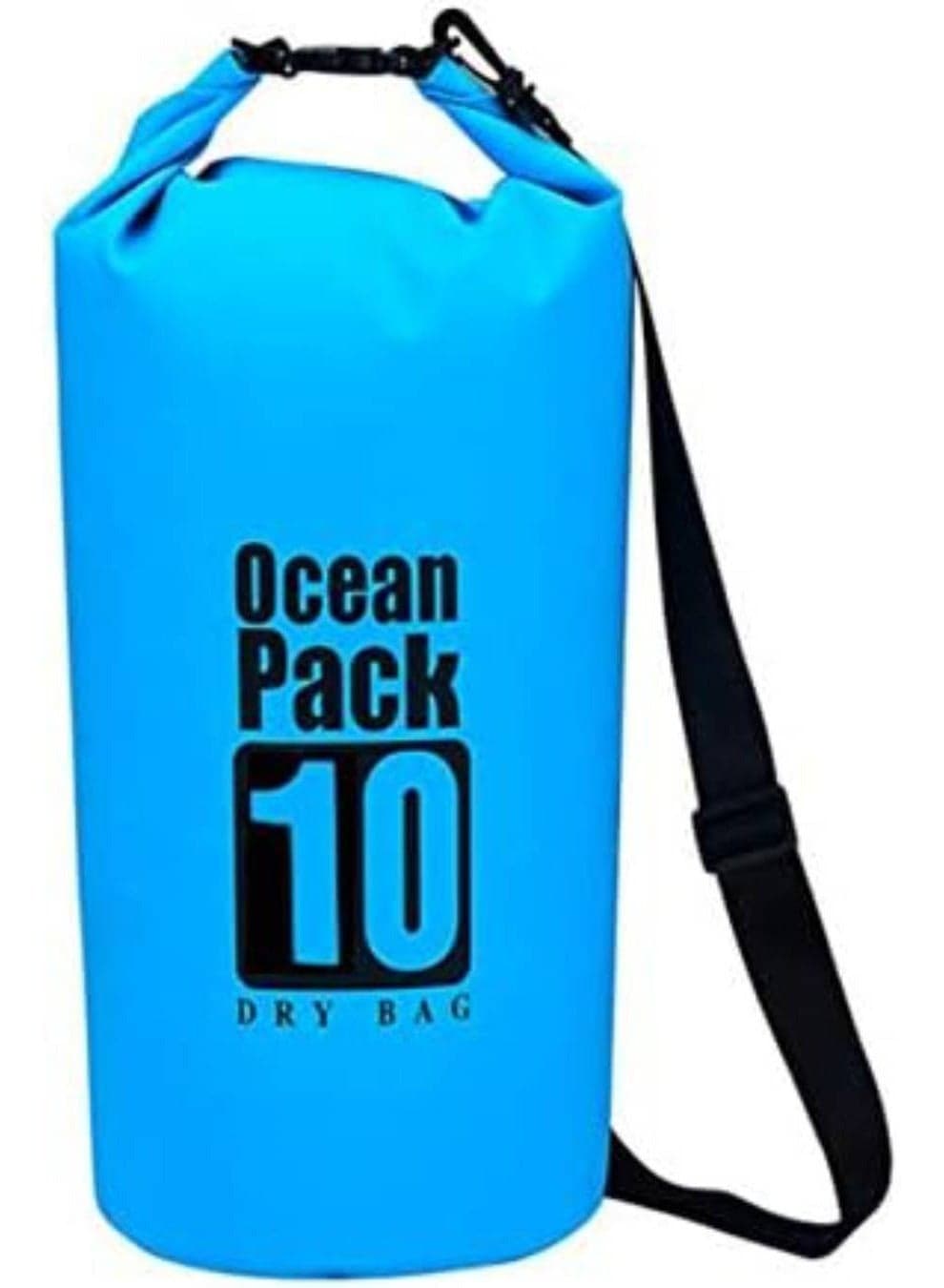 PVC Waterproof Dry Bag 10L Diving Foldable Storage Man Women Beach Swimming Bag Rafting River Ocean shoulder strap Dry for Kayaking, Beach, Rafting, Boating, Hiking, Camping and Fishing, 32x20cm-Blue
