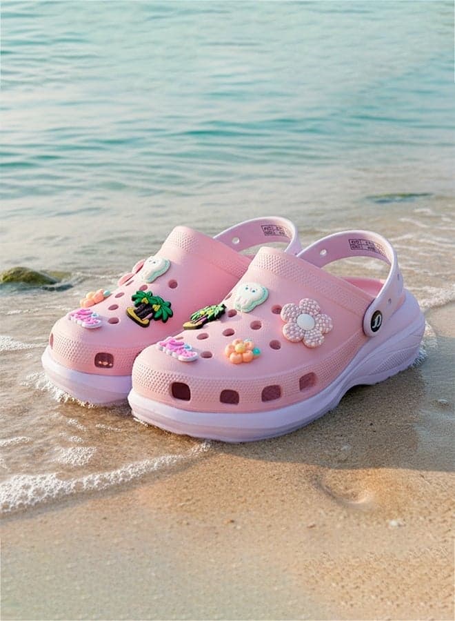 Clogs for Women | Lightweight Comfortable Slip On Platform Anti Skid Casual Sandals with Charms | Doctor Extra Soft
