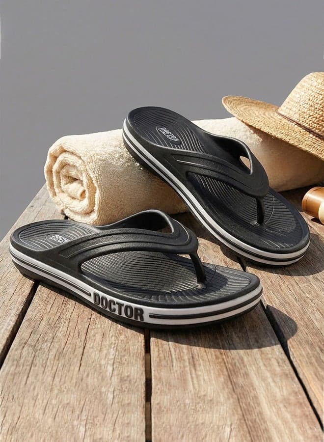 Sport Flip Flops for Men | Soft Cushion Lightweight EVA Comfortable Daily Wear Outdoor Casual Anti Slip Slippers | Doctor Extra Soft D-553