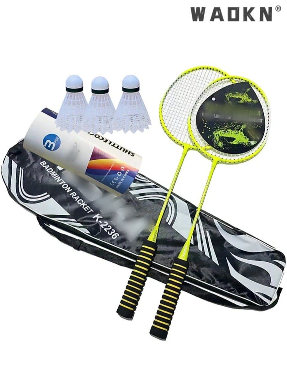 Badminton Racket Set, Lightweight Professional Badminton Racket Set for Badminton Racquets Badminton Rackets Set, Lightweight Badminton Rackets Professional Set with 3 Nylon Ball, 1 Badminton Bag,Badminton Backyard Games for Outdoor,Garden,Beach,Family Fun Game