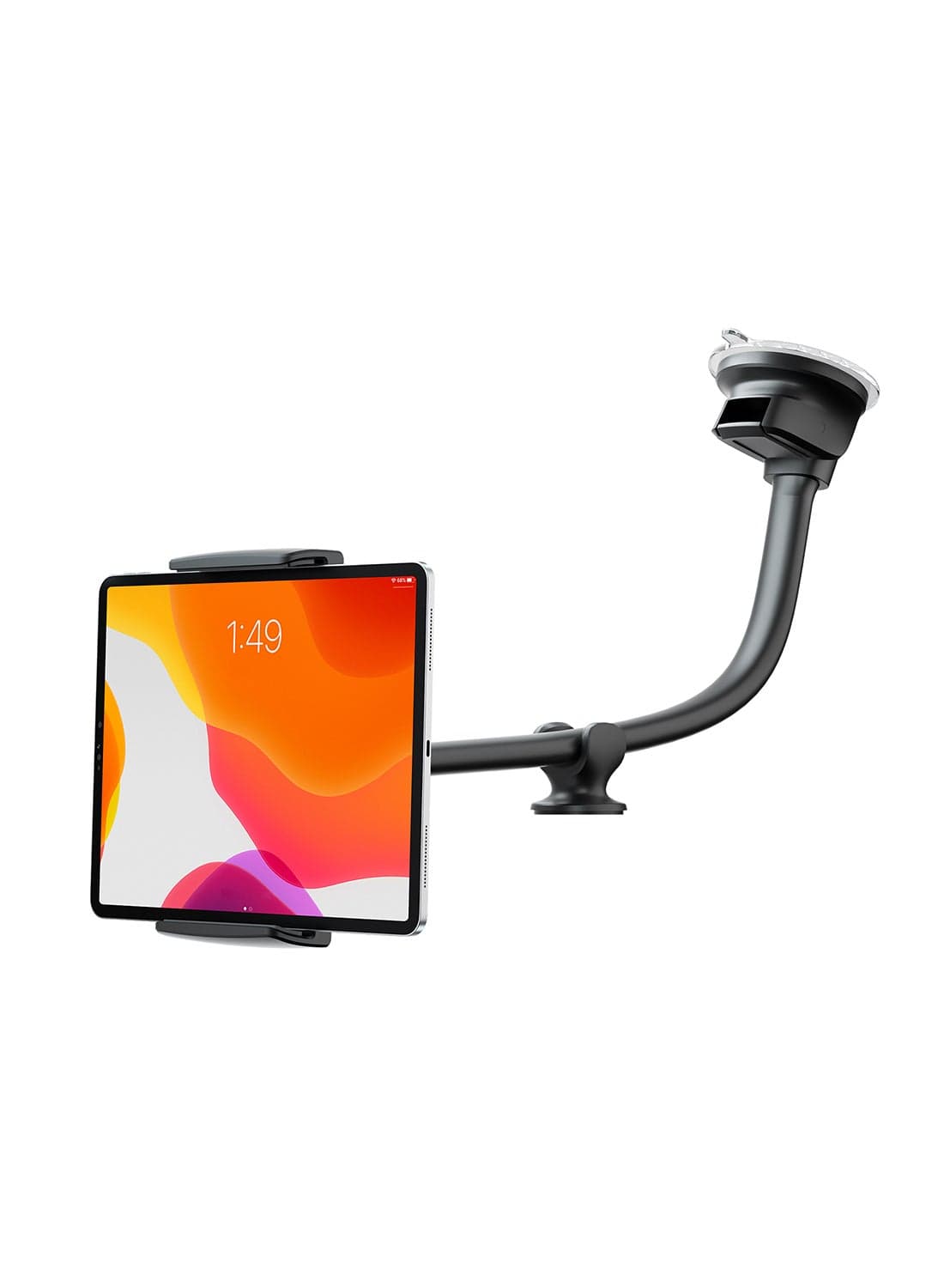 Car Tablet Mount Holder 13" Gooseneck Extension Long Arm Windshield Vehicle Mount Compatible 7-11 inch Tablet Sticky Gel Suction Cup Cell Phone Holder SUV Truck Lift Uber Driver 2 in 1