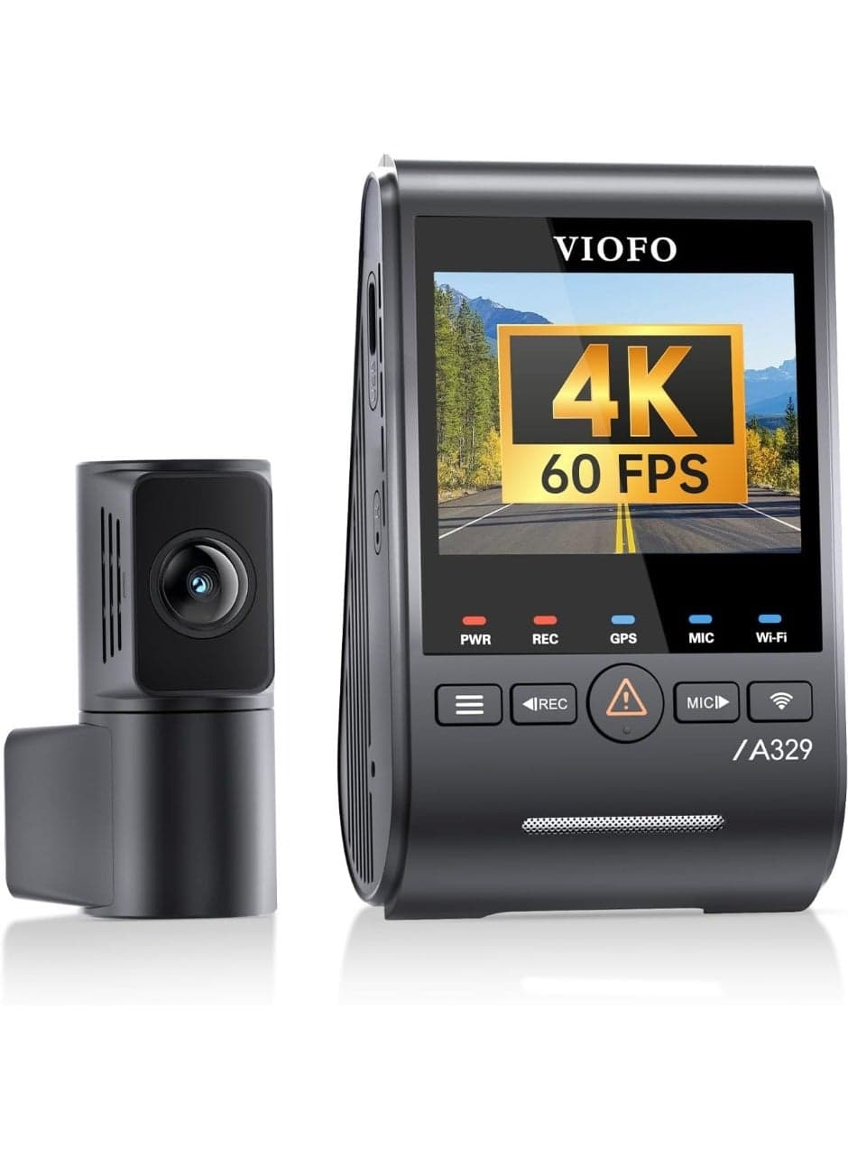A329S 2CH 4K Dash Camera for Car with GPS – Front & Rear Car Dash Cam, Sony Sensor, Wi-Fi 6, 24/7 Parking Mode, Car Dash Camera / Dashcam