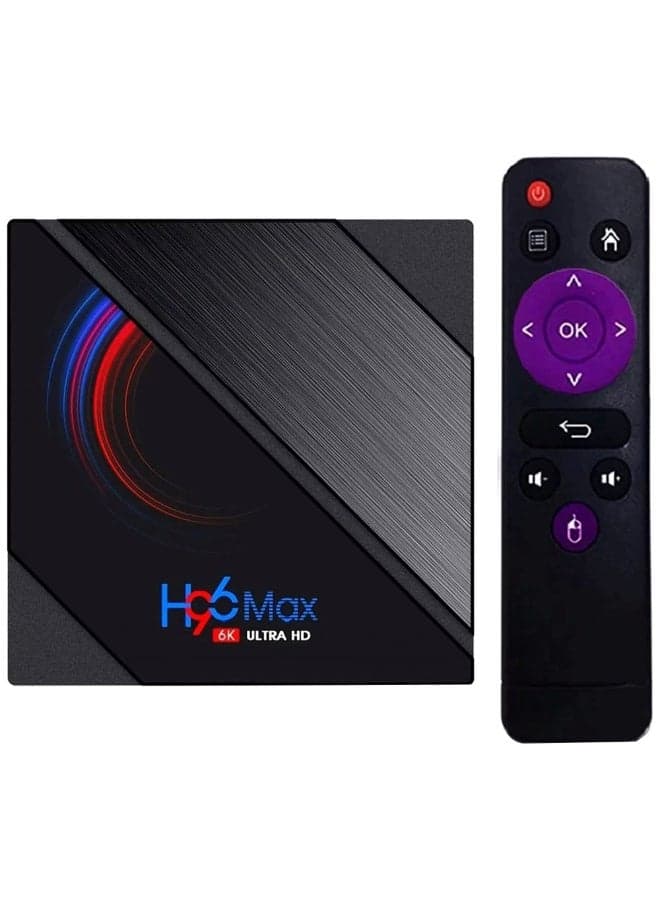 H96 MAX H616 Android TV Box 4GB RAM 64GB – 6K Ultra HD, Dual WiFi & Bluetooth Smart TV Box, Streaming Media Player, YouTube Netflix IPTV Screen Cast