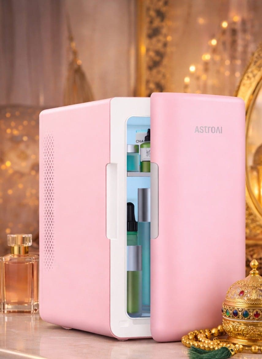 AstroAI 6L Auto Mini Fridge 2.0 Gen | Portable Thermoelectric Cooler & Warmer for Car and Home (Pink)