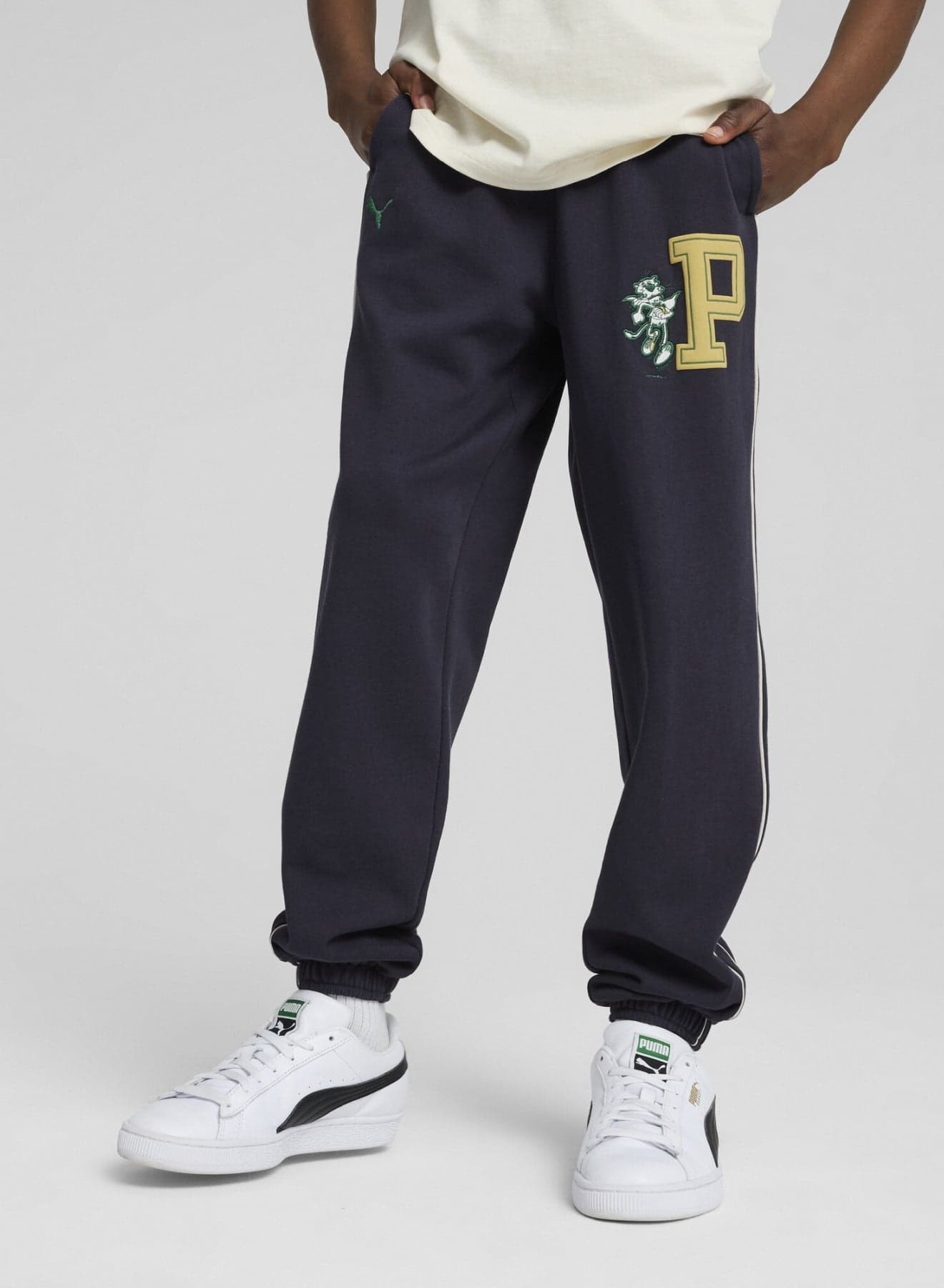 T7 SUPER PUMA Kids Boys Blue Sweatpants Youth
