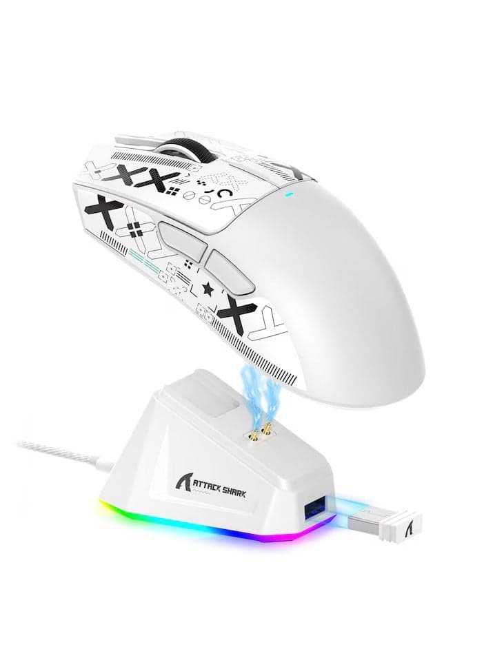 X11 Tri-mode Bluetooth Wireless Gaming Mouse with with Magnetic Charging Dock, Lightweight Anti Slip Mouse, PixArt PAW3311 Sensor, 22K DPI, BT/2.4Ghz/Wired, for PC/MAC
