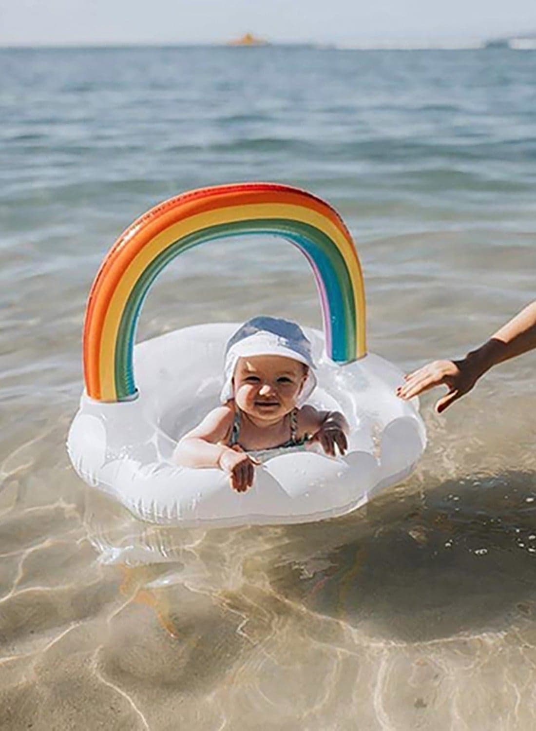 pool floats Rainbow Cloud Swimming Pool Float Swimming Seat Inflatable Ring Swimming Ring