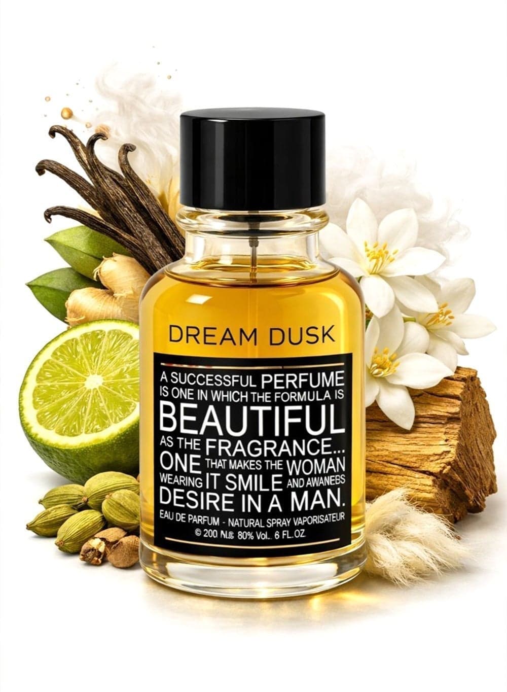 Dream Dusk Beautiful Eau de Parfum 200ml – Luxury Arabic Unisex Perfume with Citrus, Woody Depth, Musk Warmth & Long Lasting Elegance