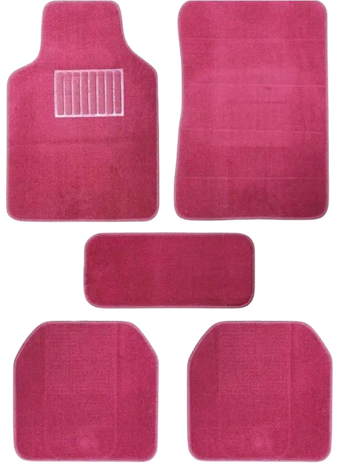 Universal Car Floor Mats Set, Maroon, 5 Piece, Heavy Duty Waterproof Non Slip, All Season Interior Protection for SUV and Sedan, car mat, car floor mat, car accessories (MAROON)