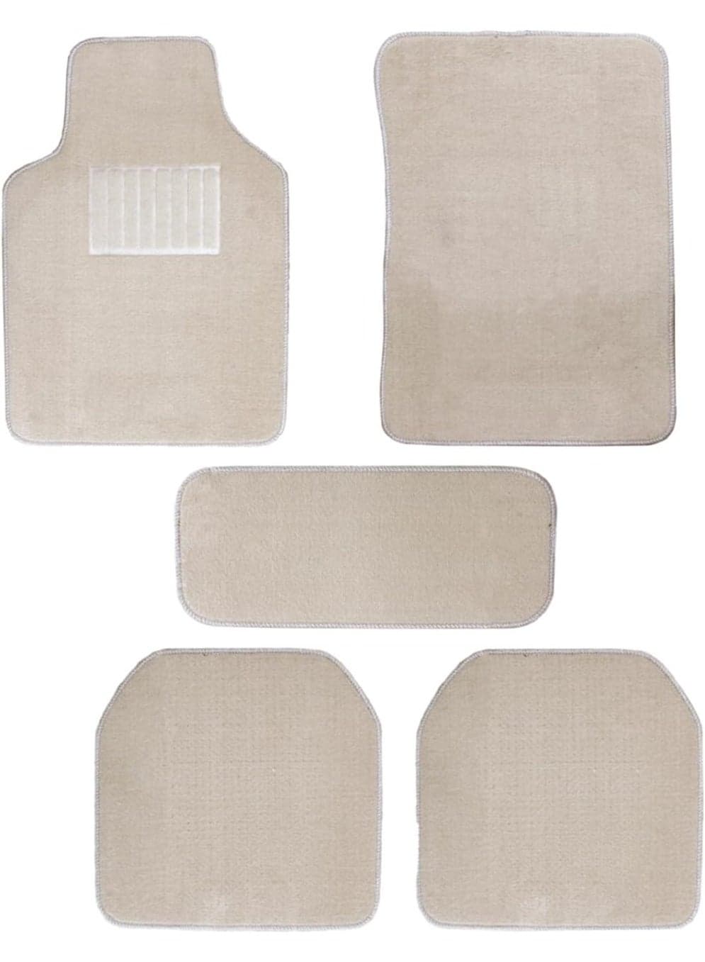 Universal Car Floor Mats Set, beige, 5 Piece, Heavy Duty Waterproof Non Slip, All Season Interior Protection for SUV and Sedan, car mat, car floor mat, car accessories (BEIGE)