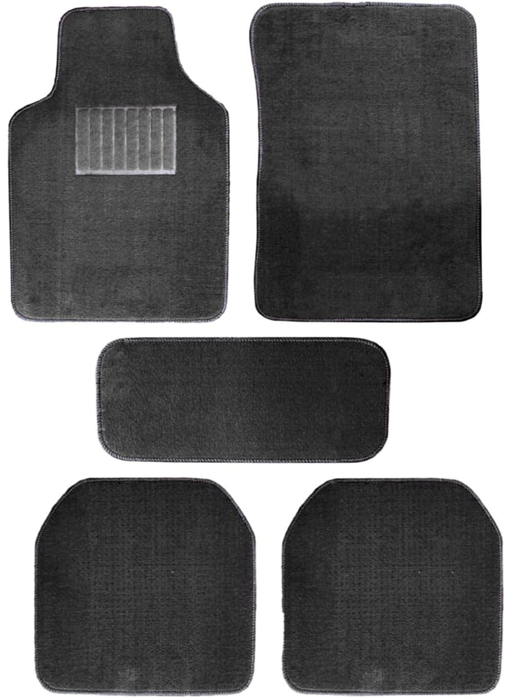 Universal Car Floor Mats Set, Black, 5 Piece, Heavy Duty Waterproof Non Slip, All Season Interior Protection for SUV and Sedan, car mat, car floor mat, car accessories (BLACK)