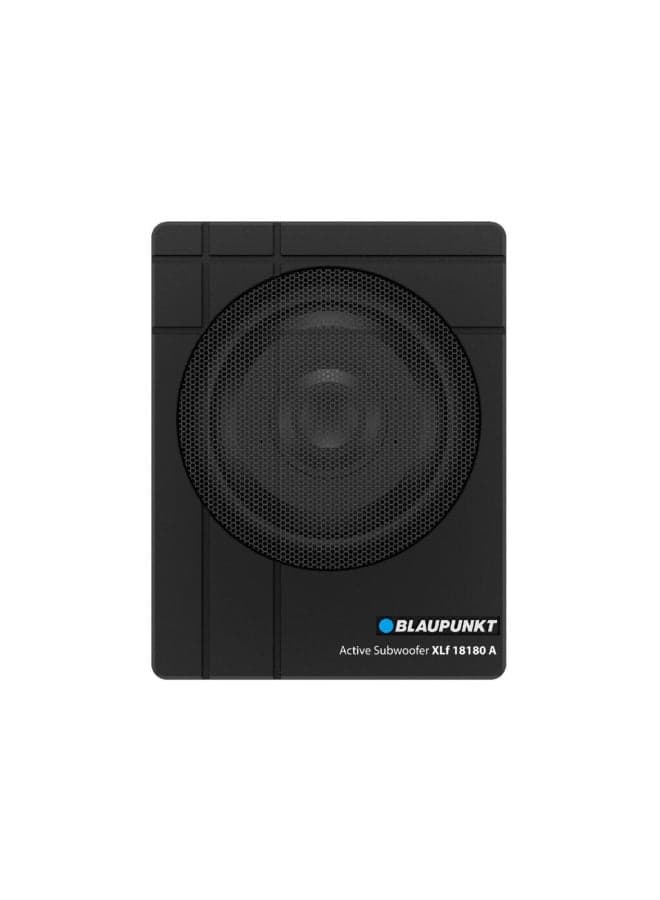 Blaupunkt XLF 18180 A 8-Inch Active Under Seat Subwoofer | 280W Max Power | Slim Aluminum Enclosure | Class D Amplifier | Wired Remote Included