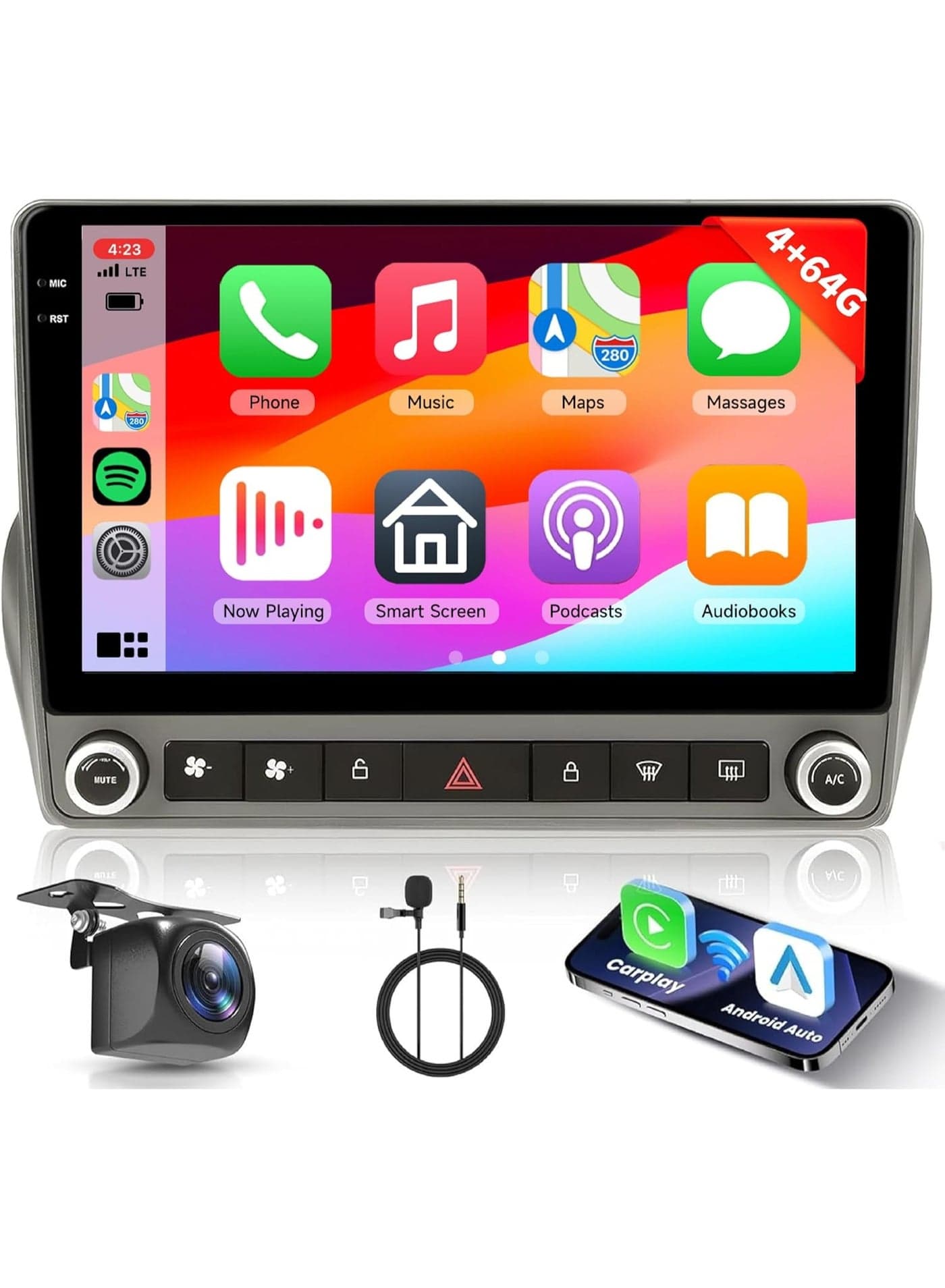 Android Stereo For Chevrolet Camaro 2010 2011 2012 2013 2014 2015 GPS Navigation 4GB RAM Support Apple Carplay Android Auto Wireless Support Car Climate Control AHD Camera Included