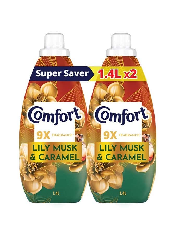 Comfort Concentrate Fabric Softener, Lily Musk & Caramel, 1.4 L x 2