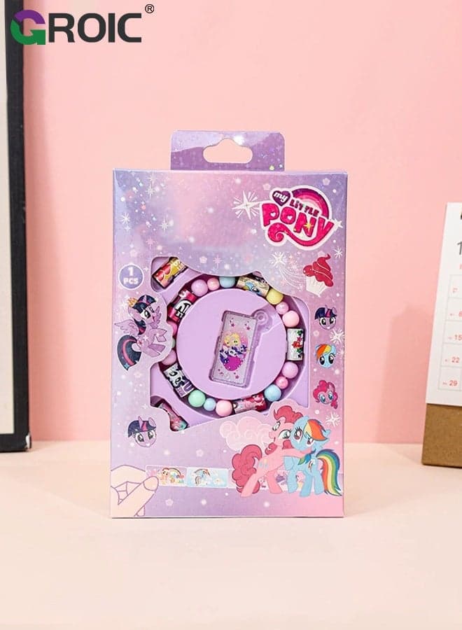 DIY Bracelets Sticker, Wearable Shareable Stickers with Sticker Book, DIY Jewelry Crafts for Girls, Gift for Girls, Mystery Reveal Sticki Rolls, Sticker String Fun DIY Bracelet and Necklace Making Kit