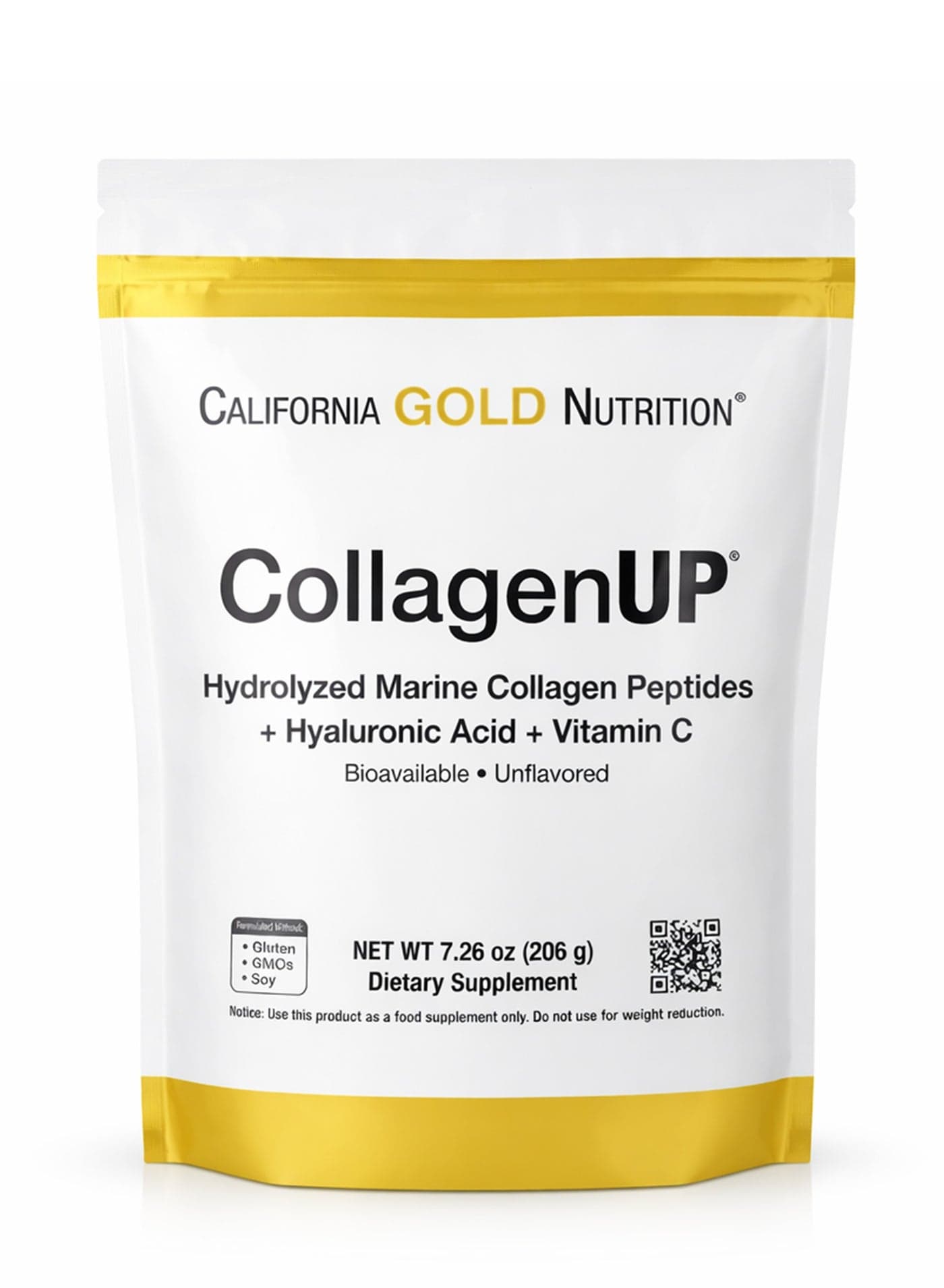 CollagenUP, Hydrolyzed Marine Collagen Peptides with Hyaluronic Acid and Vitamin C, Unflavored, 7.26 oz (206 g)