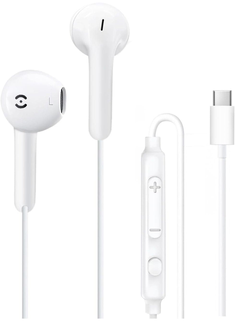 Type C Headphones Wired - USB - C Wired Earphones with Mic & Volume Control, Noise Cancelling Headset Compatible for iPhone 16/15 Pro Max, iPad, Galaxy S25/S24/S23/S22/Ultra Note 10/20, Pixel 7/6/5/4
