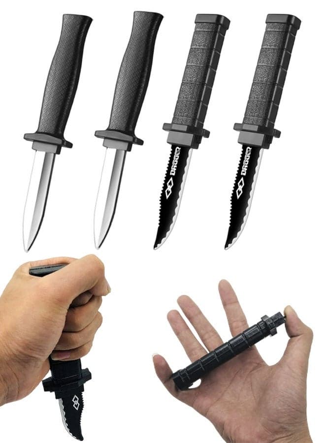 4 Pack Retractable Fake Knife Retractable Knife Halloween Props Fake Plastic Blades For Halloween April Fool's Party