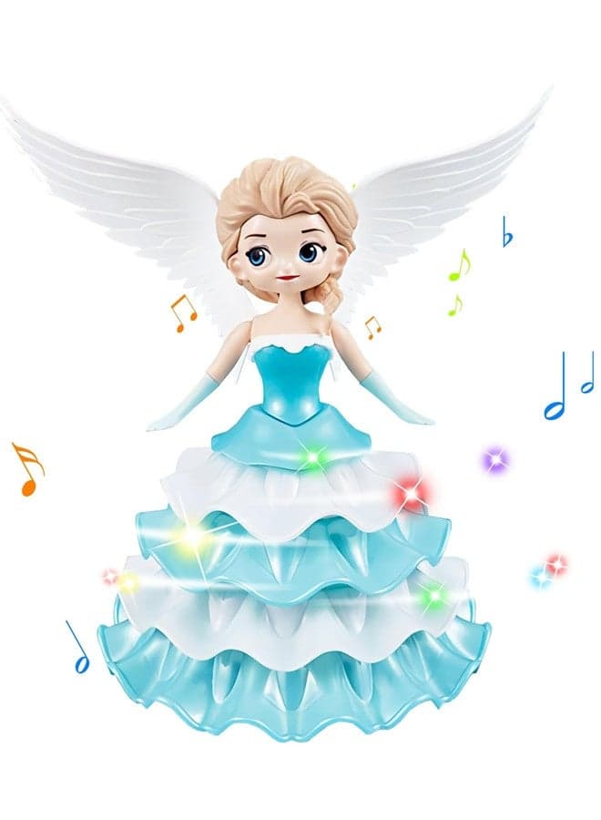 Girl Toys Age 4-5,Birthday Gifts for 1 2 3 4 Year Old Girls,Dancing Princess Interactive Spin Robot Toys for Girls with Colorful Flashing Lights & Music,Christmas Festival Gifts for Toddler Kids