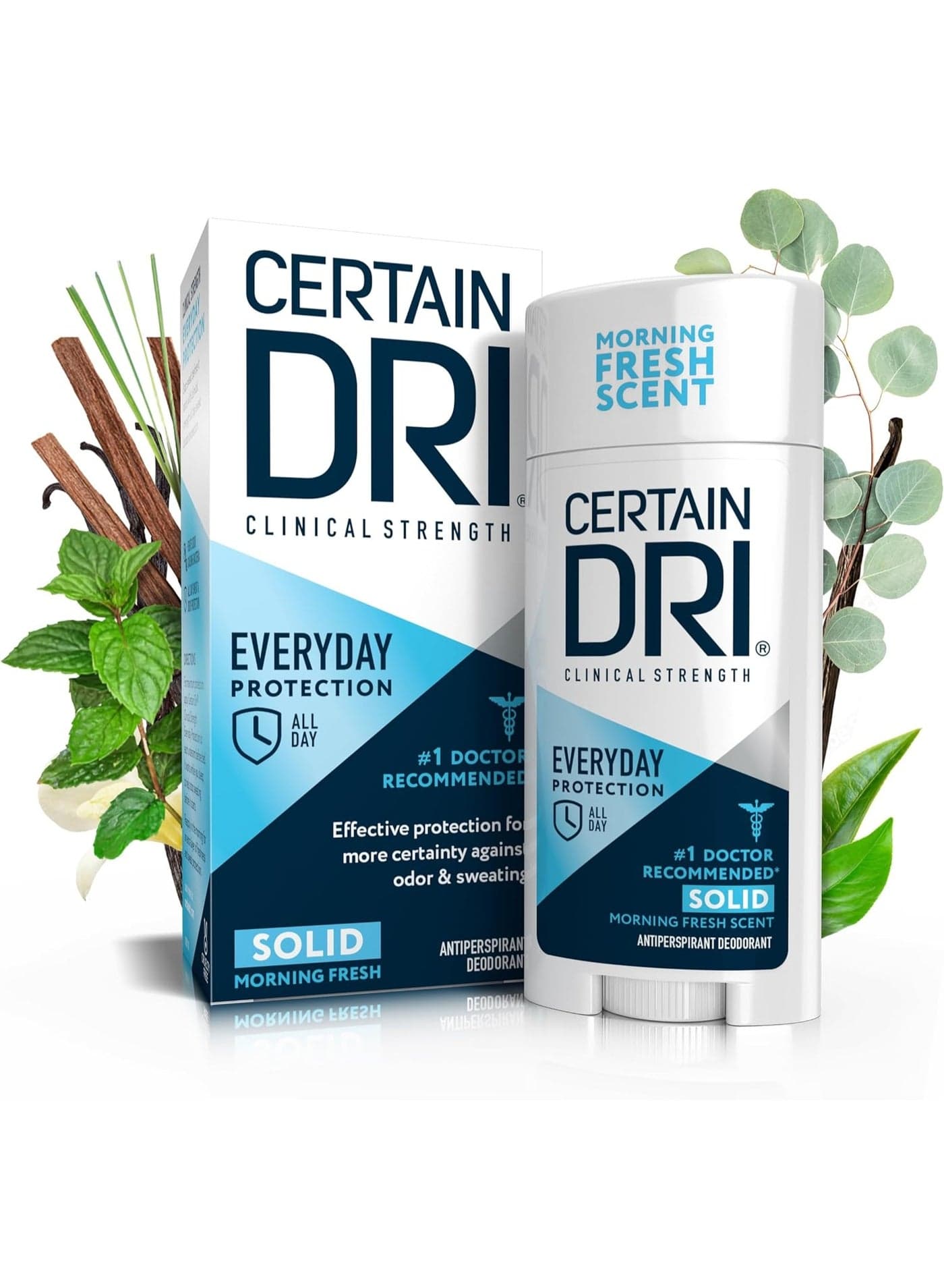 Certain Dri Everyday Strength Clinical Antiperspirant Deodorant | Effective All Day Protection Against Odor and Sweat | Solid | 2.6 Ounces | Pack of 1