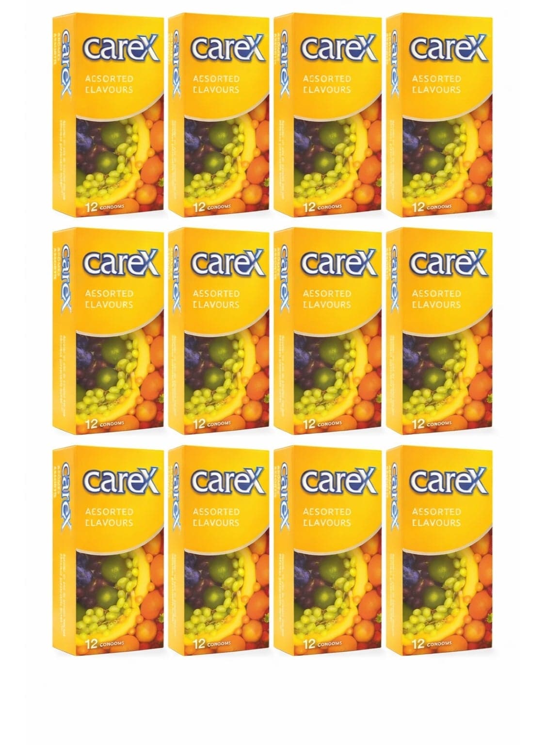 Pack Of 12 Boxes Assorted Flavours Condoms
