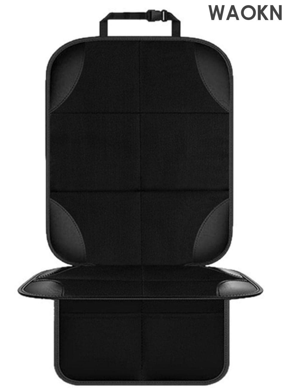 Car Seat Protector for Child Car Seat , Durable 600D Fabric Waterproof Car Seat Cover with Thick Pad Non-Slip Backing , Car seat protection pad, dirt resistant, slip resistant, and wear-resistant pad , No Imprints , 1 pc -Black .