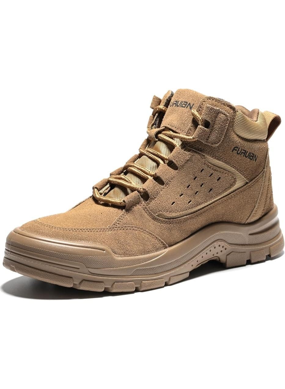 Steel Toe Safety Shoes Men Women Comfortable Lightweight Work Boots for Men Slip Resistant High Top Puncture Proof Indestructible Construction Shoes
