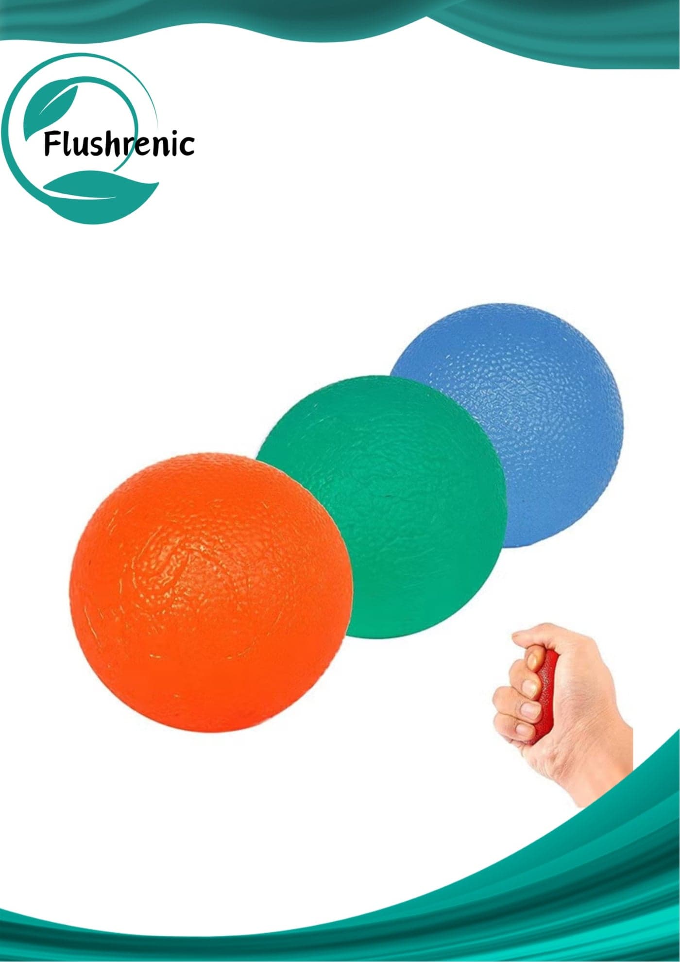 3 Pcs Resistance Levels Hand Exercise Balls, Stress Balls for Adults, Squeeze Balls for Physical Therapy, Hand Grip Strength Trainer Hand Squeezers for Strength, Wrist Forearm Finger Exerciser