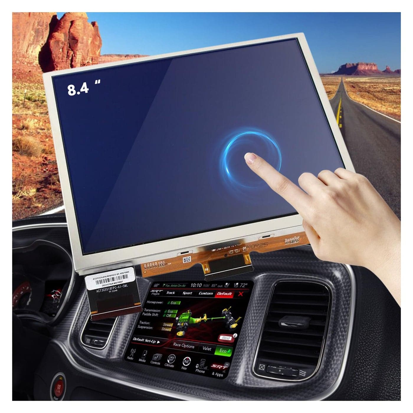 8.4" Uconnect 4C UAQ LCD Touch-Screen Monitor for Jeep Dodge RAM Chrysler 2020-2023