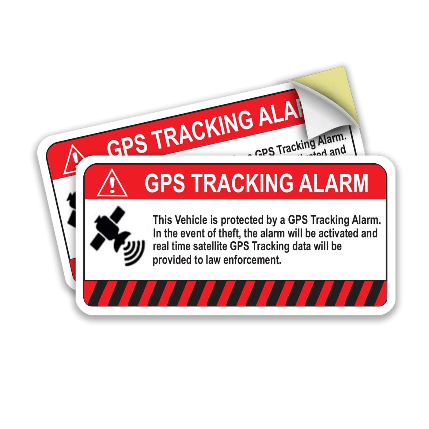Premium GPS Tracking Sticker for car Bike Motorcycle AntiTheft Stickers This Vehicle Protected by Warning Tracker Sticker Decal Self Adhesive Sign 4 x 2 Vinyl UV Resistent Pack of 2