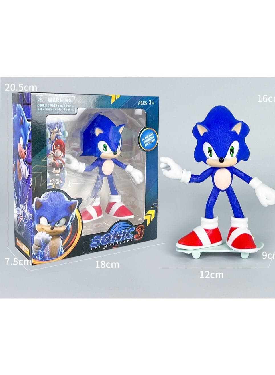Sonic - Super Sonic Flying Mouse Mascot Figure for Anime Collectibles - Window Box Card - Sonic