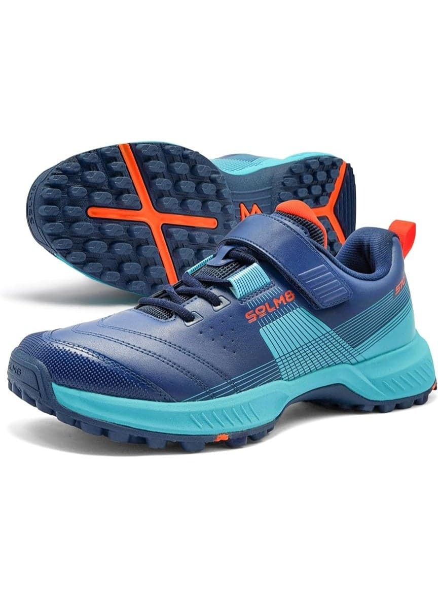 SOLM8 S70 Cricket Shoes with Gel Insole - Designed for Bowlers with Secure Velcro Strap & Well Padded upper and Advance Rubber Cleats