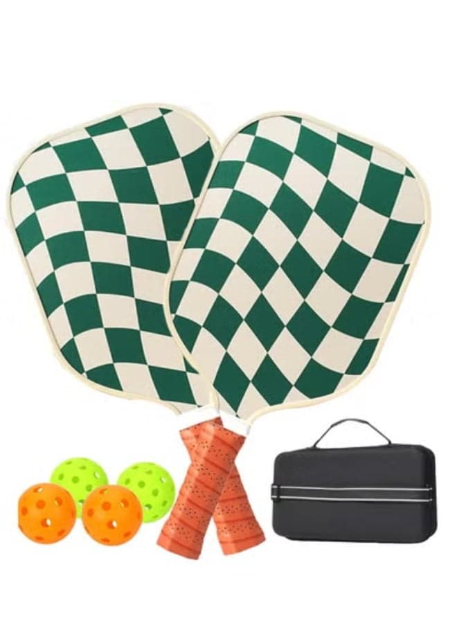 Pickleball Paddles Set of 2/4- USAPA Approved Graphite/Fiberglass Pickleball Racket, 2 Pickleball Rackets, 4 Balls and 1 Portable Carry Bag, Aesthetic Pickle Ball Set for Men Women Beginners
