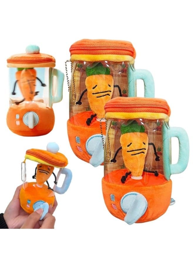 Carrot Juicer Plush Toy – Fun Rotating Drawstring Doll, Interactive Creative Play Gift for Kids & Adults
