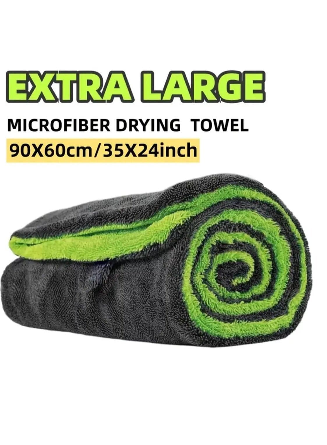 1400GSM Microfiber Car Drying Towel, Extra Large Double-Sided, Ultra-Absorbent,Quick-Dry, Scratch-Safe, for Car Wash & Drying (90*60cm)