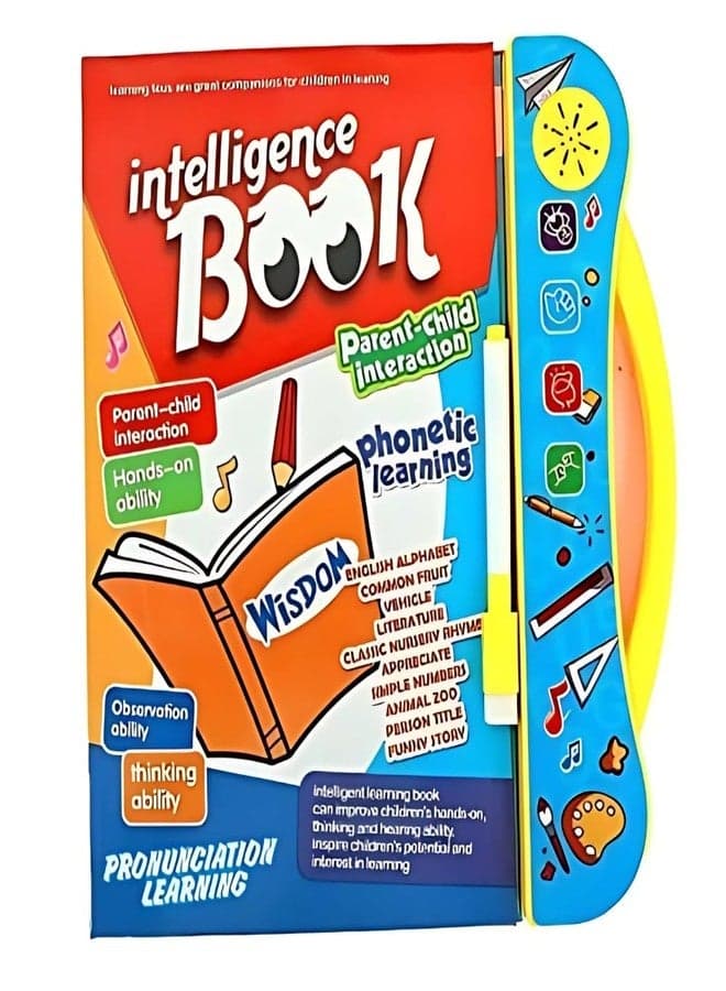 TOYTONIC Educational Talking Sound Book for Kids - Learn Alphabets, Numbers, Shapes & Phonics | Interactive Book with Music & Touch Features | Multicolor Learning Toy for Toddlers (Ages 2-7)
