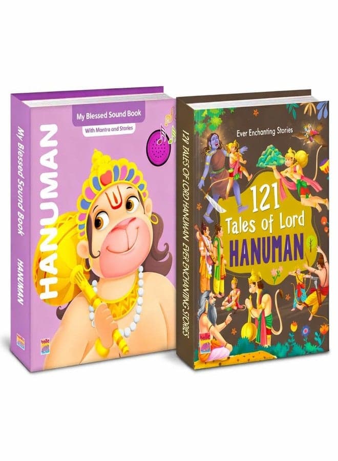 Mantra Sound Book + 121 Story Book Combo | Mythology Shlokas, Devotional Learning & Moral Values for Kids (Hanuman Mantra)