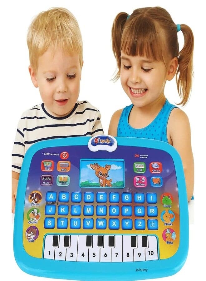 PULSBERY Tablet /Laptop ABC and 123 Learning for Kids with Words,Sounds & Music,for 3+ Year Old's Girls and Boys (Multicolor)