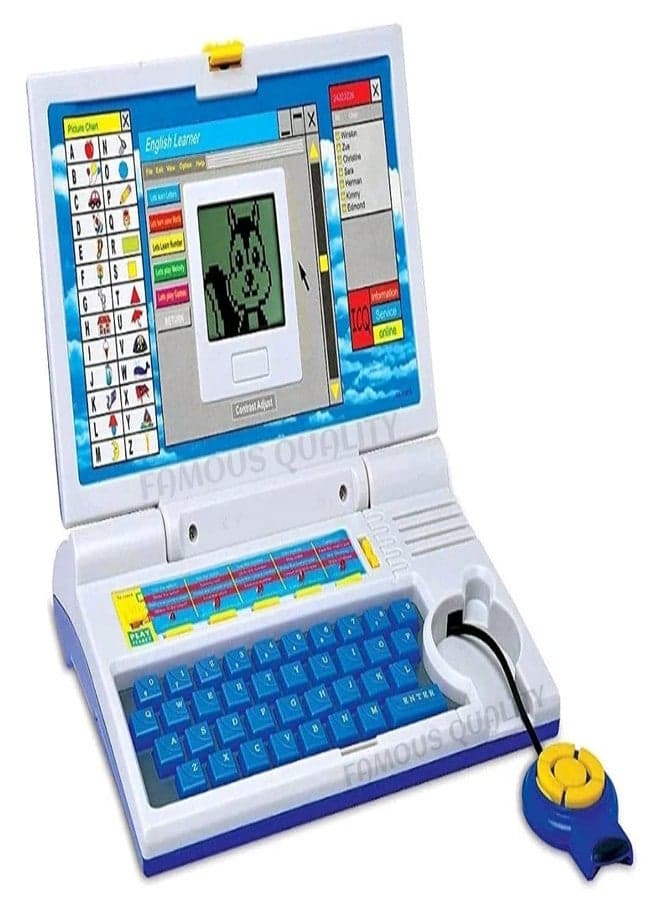 english learner educational notebook / laptop with mouse control- Multi color