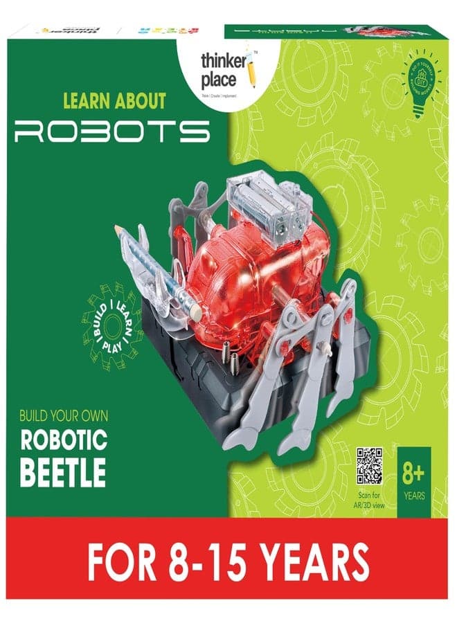 ThinkerPlace Robotic Beetle DIY Kit | Build, Learn & Play | STEM Toy for Kids Age 8+ | Robotics Learning Kit with AR Experience | Fun Educational Game