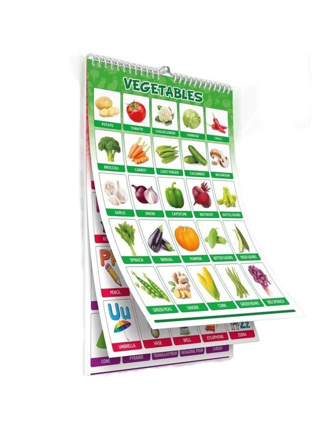 YUIOP - Senior Kids Educational Charts - 20 Subjects - Double-Sided Laminated - Waterproof - Wiro Bound - Ideal for Learning - Interactive Toy